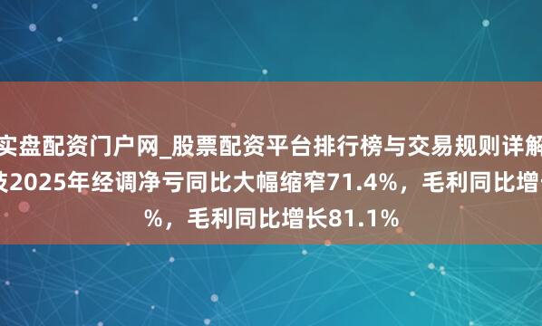 实盘配资门户网_股票配资平台排行榜与交易规则详解 滴普科技2025年经调净亏同比大幅缩窄71.4%，毛利同比增长81.1%